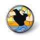 thumbnail image 1 of Johnny Bravo theme Round Button Badge Premium Metal Construction Ideal For High end Events 2 8 Cm, 1 of 6