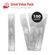 thumbnail image 2 of SupplyTuff Tenedor de Plástico Transparente y de Alta Resistencia, 100 unidades envueltas individualmente, 2 of 8