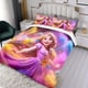 thumbnail image 3 of Enredados, Princesa Rapunzel Conjunto de sábanas temático, trío de piezas, cómodo y amigable con la piel, diseño único, regalo de decoración para el hogar para familiares, amigos y fans,173cm *218cm, 3 of 6
