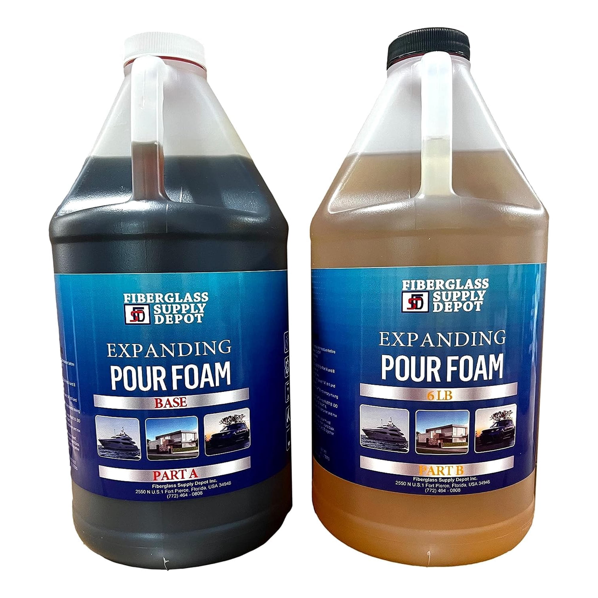 Fiberglass Supply Depot - Kit De Espuma Expansiva De Poliuretano, Densidad De 6 Libras, 1 Galón