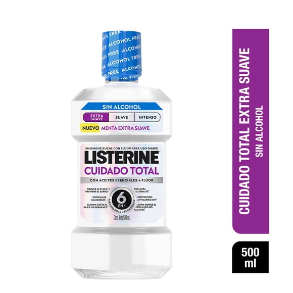 Enjuague Bucal Listerine Extra Suave, 500 ml