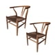 thumbnail image 1 of Pack 2 Sillas Comedor Whishbone Madera Café, 1 of 6