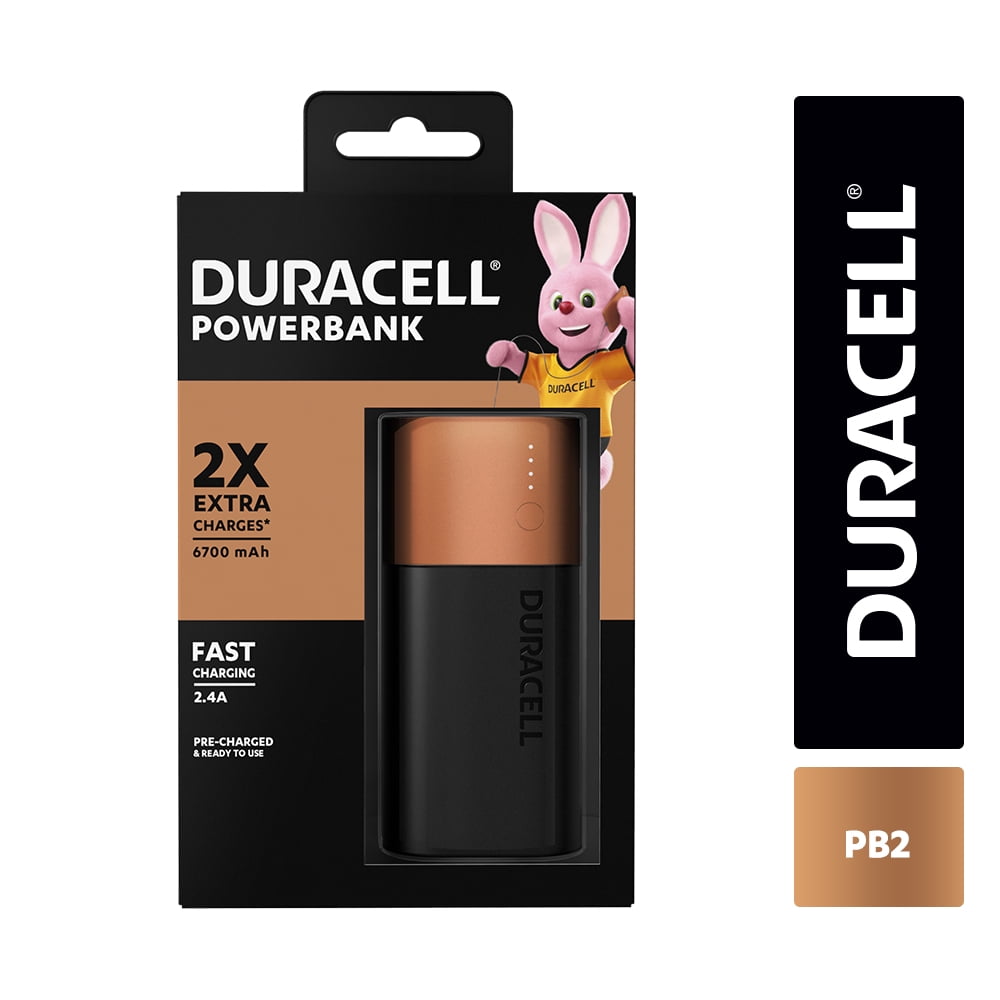 Duracell - Batería Externa 6700mah Pb2 Negro