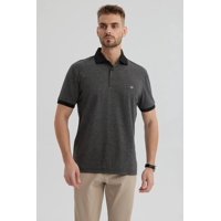 Fashionspark - Polera Hombre Con Contraste Negro