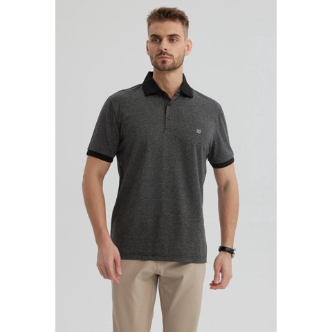 Fashionspark - Polera Hombre Con Contraste Negro