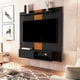 thumbnail image 2 of Rack Panel De Pared Para Tv Hasta 55" Con Repisas A La Vista Y Espacio Oculto Con Puerta Negro Caramelo, 2 of 6