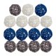thumbnail image 3 of 15 / 24Pc 5cm Bolas De Mimbre De Ratán Boda Fiesta De Navidad Azul Gris Blanco 15, 3 of 3