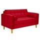 thumbnail image 2 of Sofa Retro 2C Felpa 01 Rojo, 2 of 6