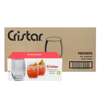 Set 48 Vasos Vidrio Mikonos 460Cc Cristar Transparente
