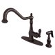 thumbnail image 1 of Grifo de cocina Kingston Brass GSY7705ACLBS de 8" con centro de instalación, 1 of 2
