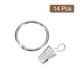 thumbnail image 3 of Anillos de cortina Uxcell con clips, 14 piezas de anillos de clip para cortinas, ganchos de anillo de clip de cortina de 1 pulgada (plata), 3 of 5