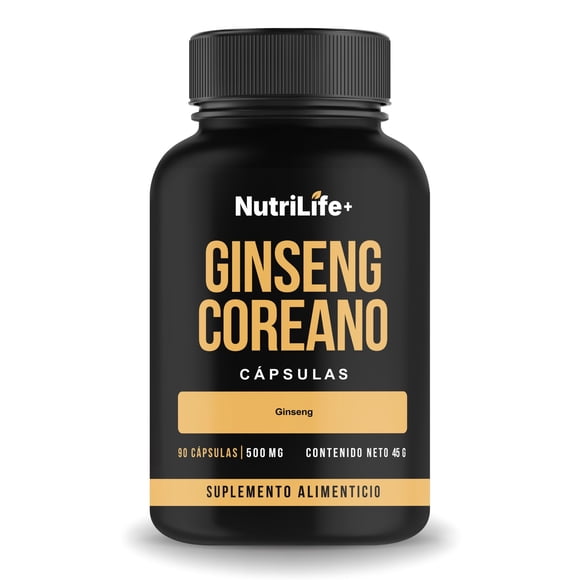 Ginseng Coreano 90 Capsulas 500 Mg Nutrilife+ Bienestar Sin Sabor