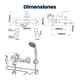 thumbnail image 2 of Llave Monomando Tina Ducha Cromada Plateado Brillante, 2 of 3