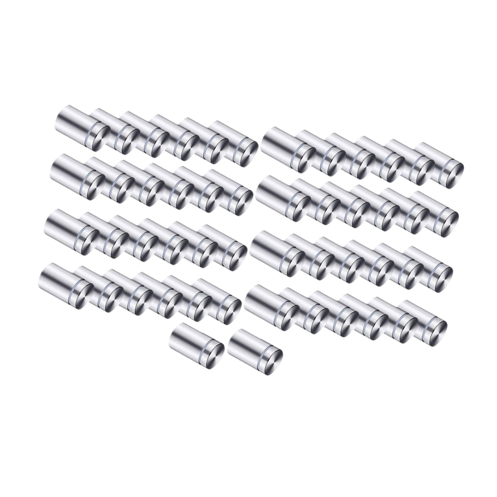 Ioensy - 50 Tornillos Separadores De Letreros, Accesorios Publicitarios, Tornillos Plateados Para Exhibiciones De Imágenes