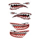 thumbnail image 5 of 4 Piezas Vinilo Tiburón Dientes Boca Calcomanías Pegatinas Para Kayak Canoa Barco Rojo, 5 of 7