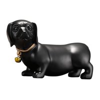 Magideal - Arte De Escultura De Perro, Estatua De Animal, Regalos Artísticos, Estatuilla De Perro Salchicha, Adorno De Perro Salchicha Para Decoración De Mesa De Negro