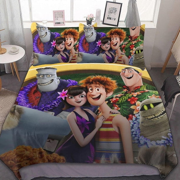 Hotel Transylvania Juego De Ropa De Cama De 3 Piezas Edredón Suave Decoración De Dormitorio Gif