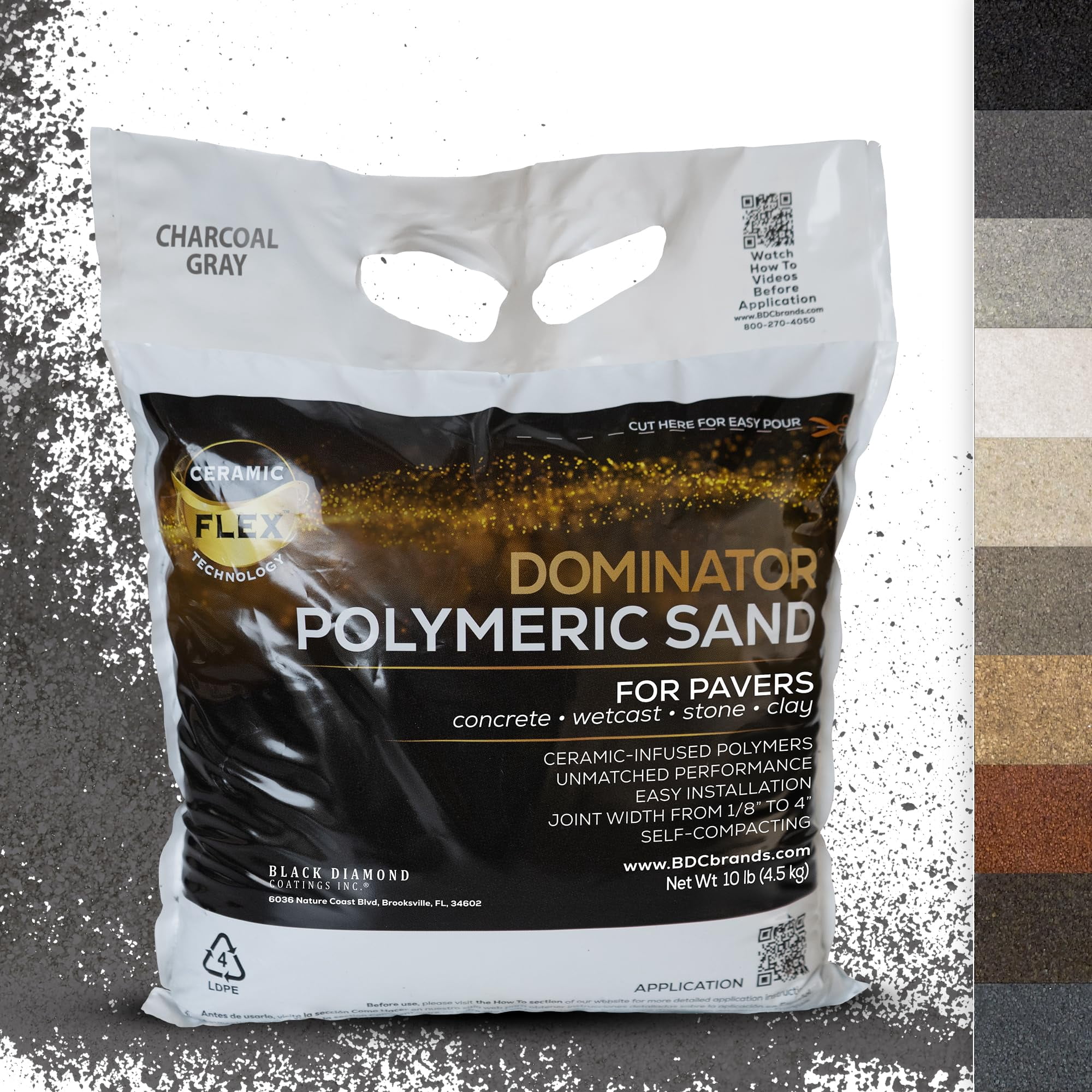 Arena Polimérica Dominator Gris Antracita De 4 A 10 Kg Para Juntas De Adoquines