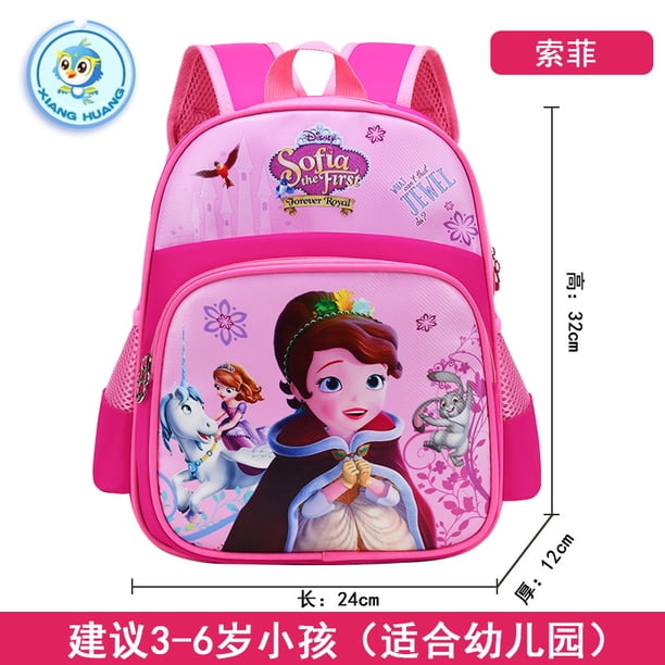 Disney cartoon backpack Frozen Elsa and Anna girls cute primary bag for school burden reduction kindergarten guardian backpack