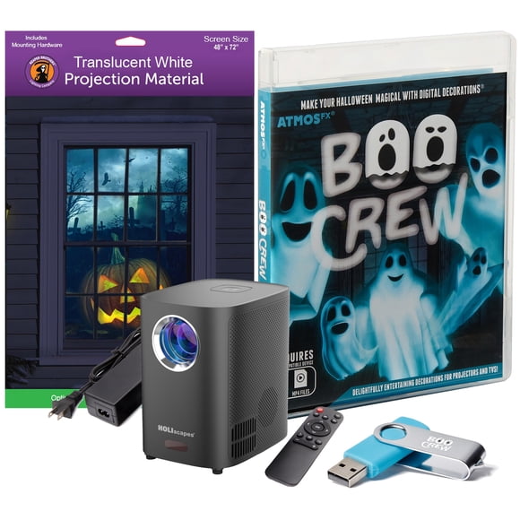 Kit de proyector HoliScapes USB Boo Crew con pantalla de 150 cm