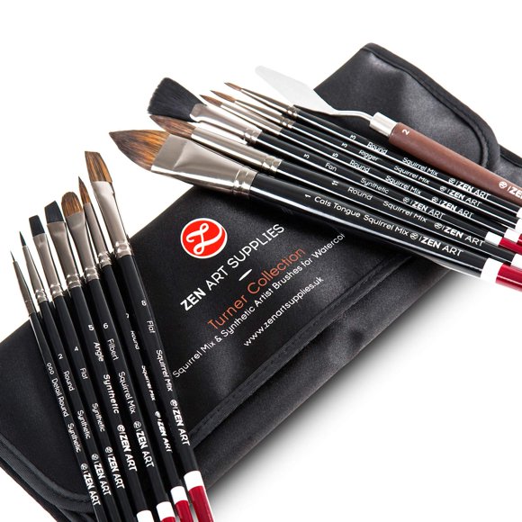Set de Pinceles ZenART Supplies 14 Piezas para Acuarela