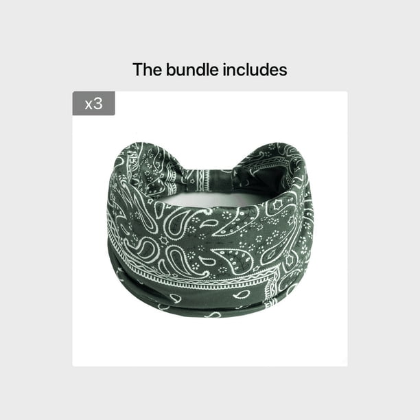 Boho Headbands For Women Fashion Stretch Wide Hair Bands Knot Turban Head Bands Yoga Running Sweatband Elastic Headband Stylish Wrap Headbands Hair Accessories For Teen Girls