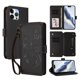thumbnail image 1 of Funda Cartera Mariposa para [iPhone 13 Pro Max] con Soporte y Cremallera Negro, 1 of 6
