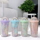 thumbnail image 3 of Vaso Moderno Personalidad Arcoíris Creativa Popote Rondon, 3 of 3