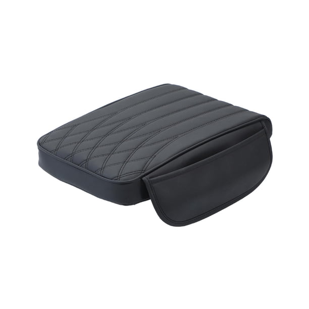Cojín para reposabrazos de coche, funda para reposabrazos de coche, de piel sintética, universal, protector de consola central para camión, automóvil, Negro