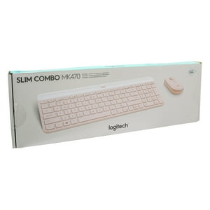 Logitech - Slim Combo Teclado Mouse Mk470 Rosado Open Box