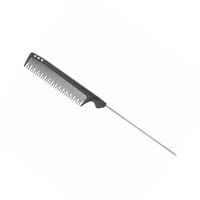 Olivia Garden - - Peine De Carbón Profesional De Diente Extra Fino Y Mango Metálico