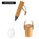 thumbnail image 4 of Juego de 3 pinceles para cristal con sabor a whisky, madera de haya natural QWORK, 4 of 8