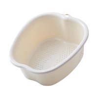 Magideal - Bañera Para Pies Lavabo Para Pies Cubo Para Baño De Pies Robusto Y Duradero Con Orificio Para Colgar Lavabo Para Pies Bañera Para Pies, Uñas Y Tobillo Beige