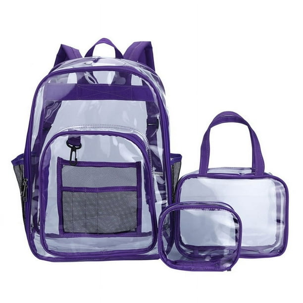 Women's Backpack Transparent PVC Bag Clear Backpacks for teenagers Students Men Transparent School Bag Backpack Stadium Approved