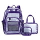 thumbnail image 1 of Women's Backpack Transparent PVC Bag Clear Backpacks for teenagers Students Men Transparent School Bag Backpack Stadium Approved, 1 of 3