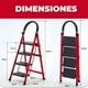 thumbnail image 3 of Escalera Plegable 4 Peldaños Escalones Amplios Multiusos, 3 of 4
