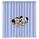 thumbnail image 1 of Preciosa cortina de ducha de dibujos animados de Mickey y Minnie, juego de cortina de baño con ganchos, tamaño 66 x 72 pulgadas, 1 of 3