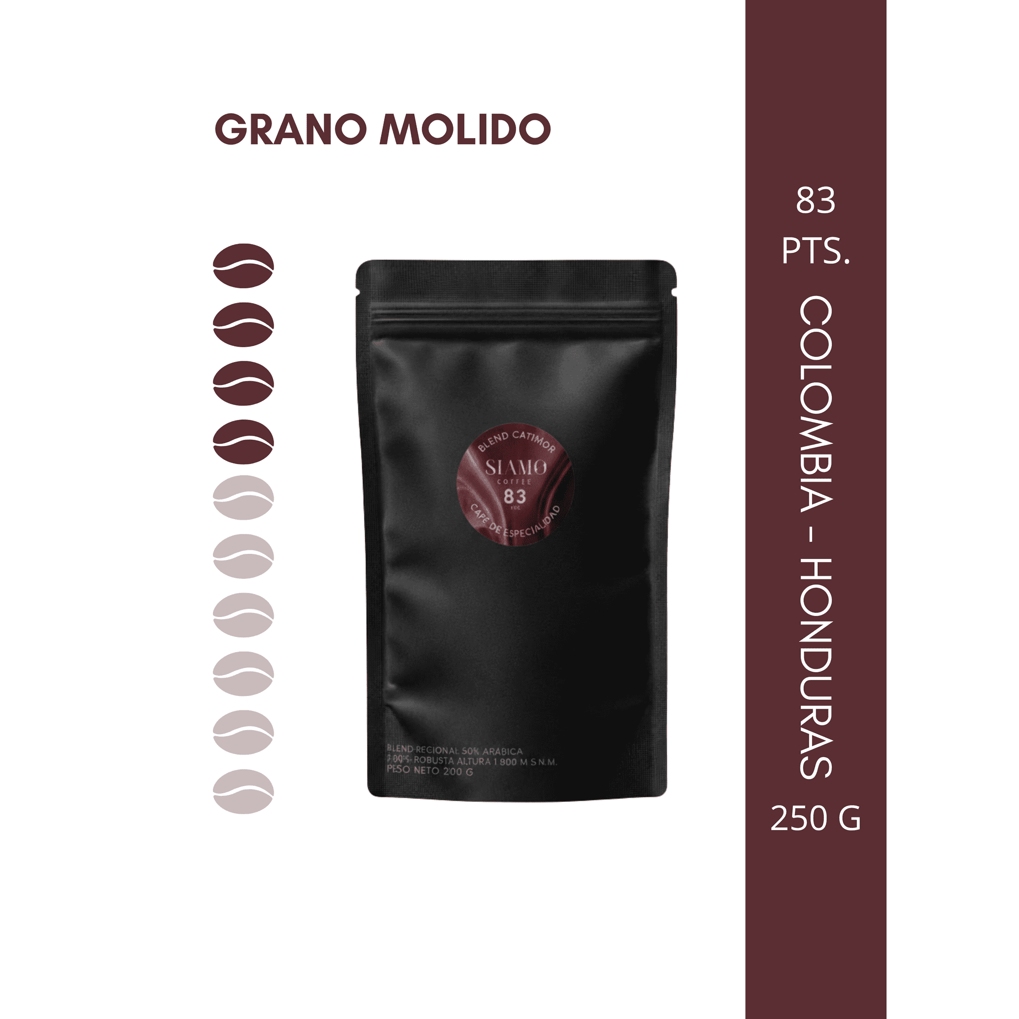 Siamo Café - Café De Especialidad Siamo Honduras – Colombia 250g,grano Molido – Vol 2