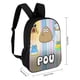 thumbnail image 2 of Pou-theme Backpack, Campus style schoolbag Bookbag with Adjustable Shoulder Straps And Large Zip Compartment, Unisex Travel Bags., 2 of 6