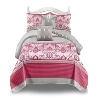 Alonso - Cubrecama 9 Piezas 2 Plazas Quilt Mas Sabanas Mas Cortina De Tela