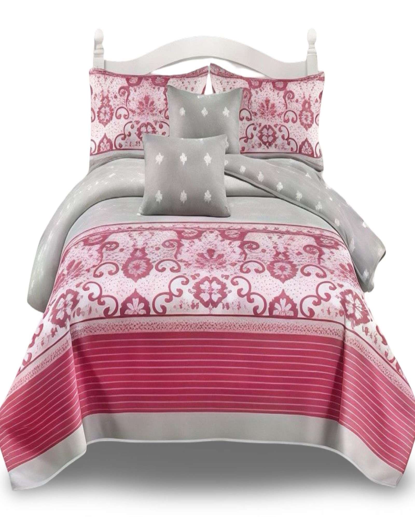 Alonso - Cubrecama 9 Piezas 2 Plazas Quilt Mas Sabanas Mas Cortina De Tela