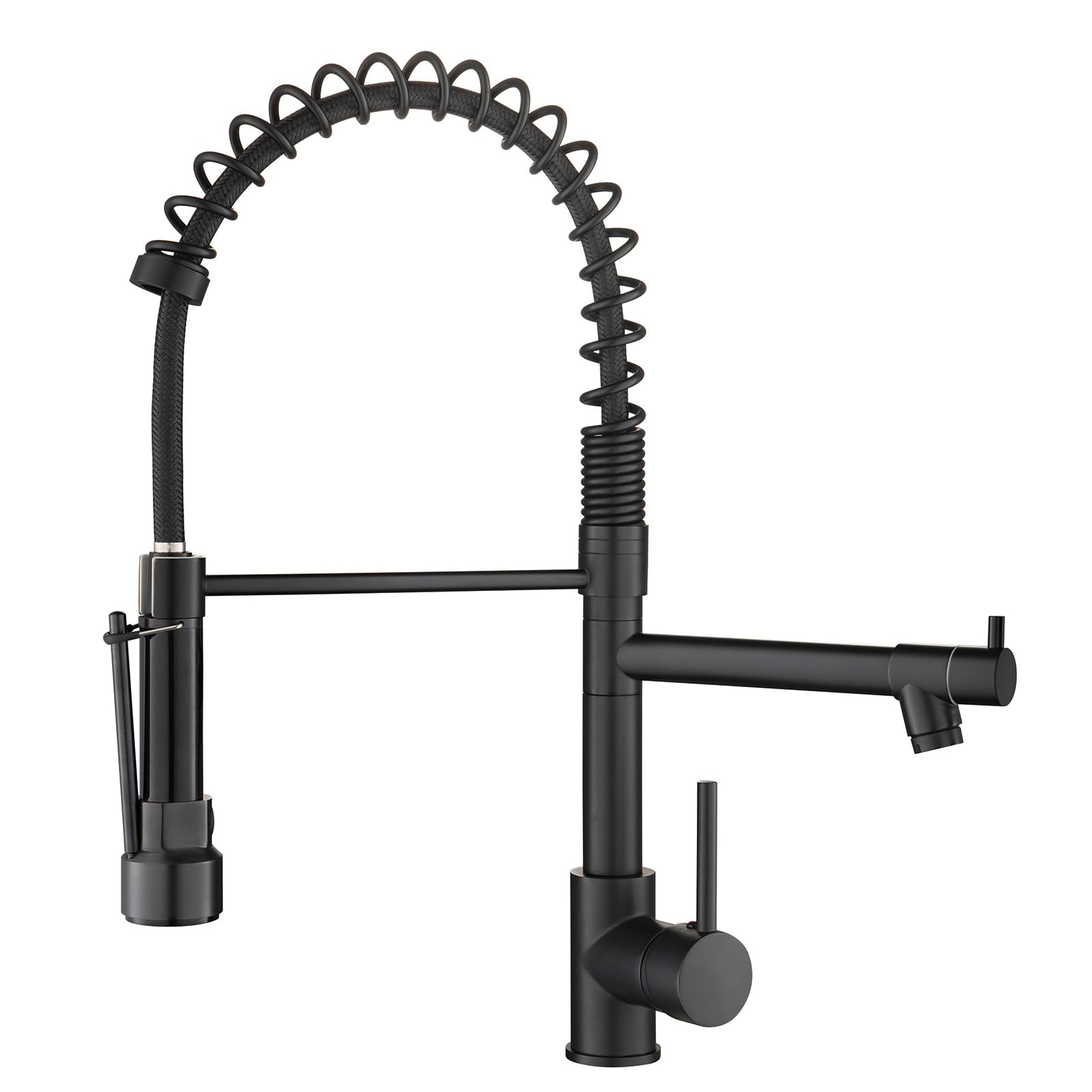 Grifo De Cocina Aimadi Negro Con Pulverizador De 2 Funciones De Acero Inoxidable