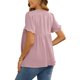 thumbnail image 3 of INSPIRE CHIC Camisetas de Botones de Manga con Volantes de Cuello Redondo Casual de Maternidad para el Día de la Madre de Mujer Babydoll Ajuste Suelto Peplum Tops 2XL Rosa Oscuro, 3 of 6