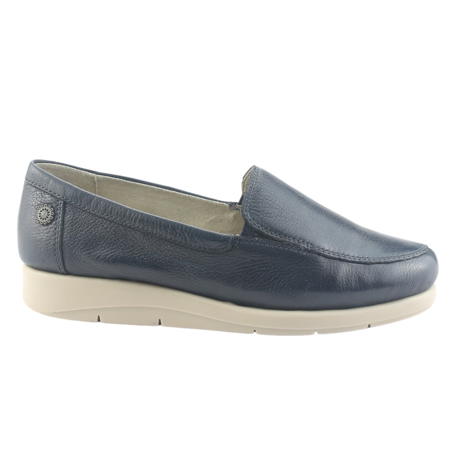 Mocasin De Cuero Chalada Mujer Cira-1 Azul Casual