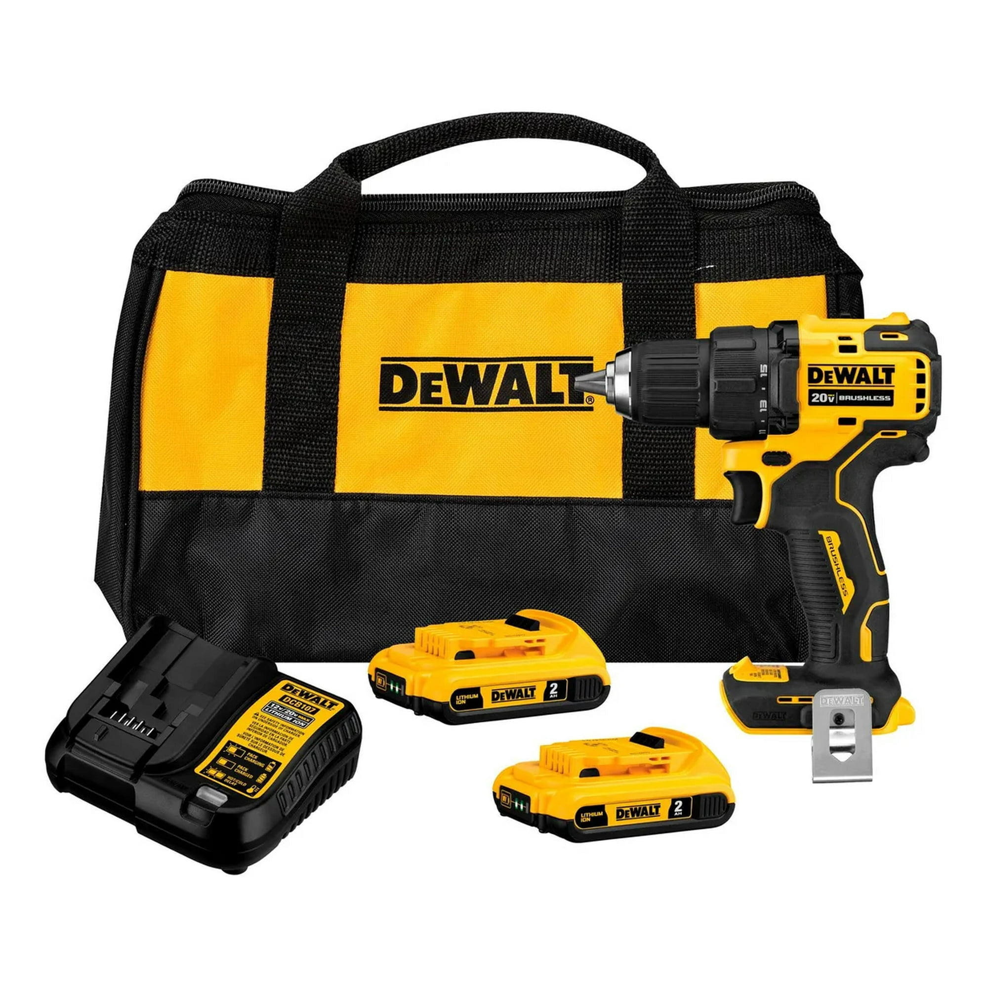 Taladro Atornillador Atomic 20v + 2 Bat Dewalt Dcd708d2-b2