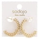thumbnail image 2 of Arete Saronite Dije Abierto De Cuerda Con Rhinestone Oro Rodio Mujer, 2 of 3