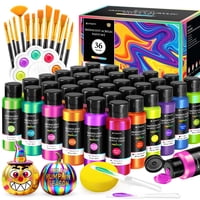 Set De Pintura Acrílica Popyola, 36 Colores, 60 Ml, Con Pinceles Y Paleta