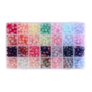 Bothyi - Cuentas De Vidrio De 8 Mm Para La Fabricación De Joyas, Cuentas Decorativas De Moda Para Principiantes, Color Degradado