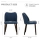 thumbnail image 2 of Sillas de Comedor COLAMY Juego de 2 en Cuero PU Azul con Patas de Madera, 2 of 5