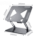 thumbnail image 2 of Soporte Laptop Ajustable De Aluminio Ergonómico Plegable GRIS OSCURO, 2 of 3